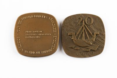 Médailles - Lot de 2 médailles Société de Technique Pharmace…