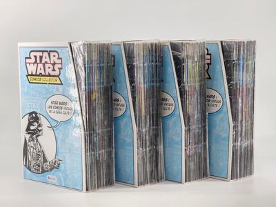 a lot of star wars comics in the box
