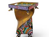 an image of a decorative table with a tray on top of it