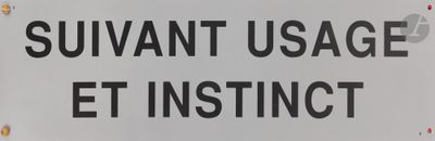 a street sign that says suvant usage et instinct