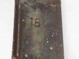 an old book with the number thirteen written on it
