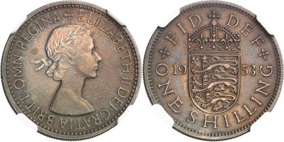 a close up of a coin with a crown on it