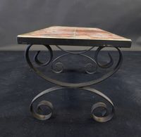 Table basse rectangulaire en fer forgé. (photo 6)