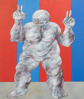 Jean SANGLAR (1926-1996) Personnage nu