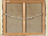 an old window with a rope hanging from it ' s side