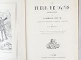 an open book with a drawing of a man on a horse