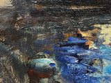 a painting of a boat that is on the water