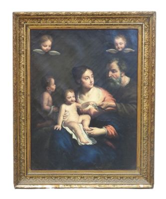 an image of a painting of a woman holding a baby in her lap