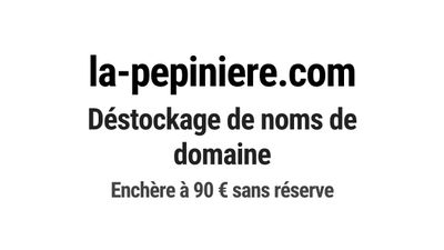 Nom de domaine la-pepiniere.com.