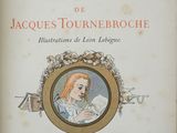 an old book with a picture of a woman in a picture frame