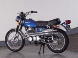 a motorcycle that is parked in a garage