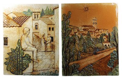 ECOLE XXème, "Village en Provence : repos et soleil de midi"…