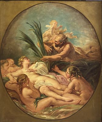 ÉCOLE FRANÇAISE DU XIXe, DANS LE GOÛT DE FRANÇOIS BOUCHER Sc… - Photo 1