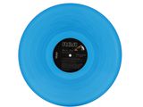 an image of a blue vinyl record on a white background