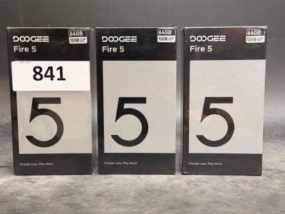 three boxes of black and white numbers on a gray surface