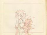 une image représentant un dessin d'une femme et d'un homme en robe