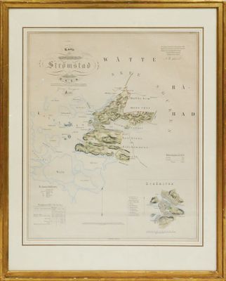 Carte de Strömstad (Suède), 1833
