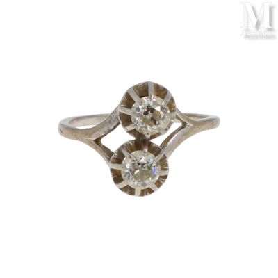 Bague Toi & Moi diamants Bague Toi & Moi en or gris 18K (750…