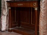 an image of a room with a fireplace and a mirror