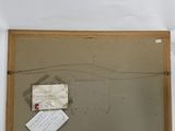 two pieces of paper on the wall next to each other