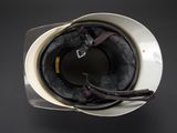 a helmet that is sitting on top of a table