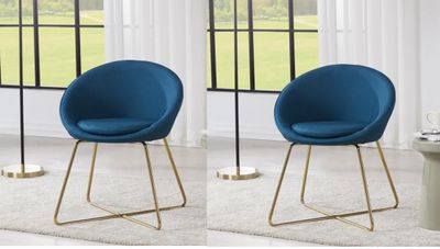 Lot de 2 Fauteuils 1 place - BAITA - ARSENE - Tissu bleu - P…