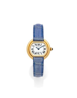 Montre-bracelet Cartier pour femme en or 18 carats et diamants