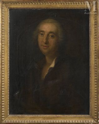 École FRANCAISE vers 1740 Portait d’homme à la chemise ouver…