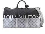louis vuitton duffle bag with monogram print in black and white