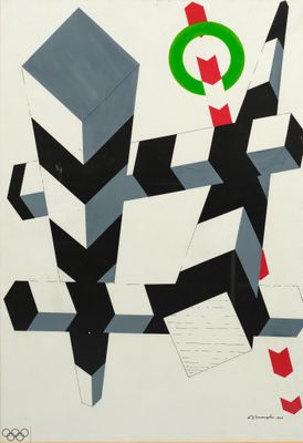 Allan D'ARCANGELO (1930-1998) Projet pour l'affiche original…