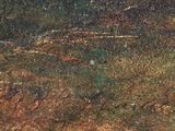 a painting of a man riding a horse in the woods