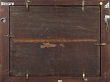 a picture of an old wooden frame with clothes pegs on it