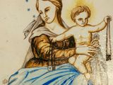 an image of a painting of a woman holding a baby in her arms