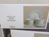 boxes of teacup and saucer for sale in a store