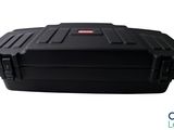 a close up of a black case on a white background