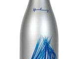 an image of a bottle of water with a blue wave on it