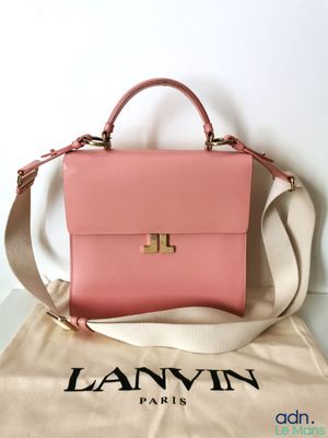 Sac à main en cuir rose Lanvin Paris