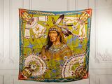 an image of a tapestry hanging on a wall