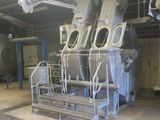 a large machine that is inside of a building