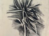 dessin au crayon représentant une croix faite de bâtonnets sur une feuille de papier