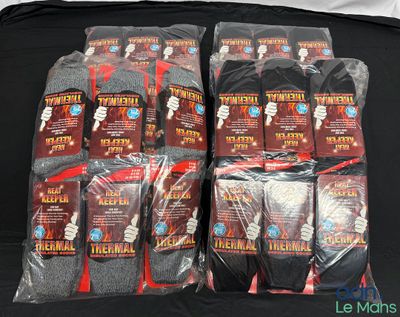 six paires de chaussettes thermiques pour homme dans le sac