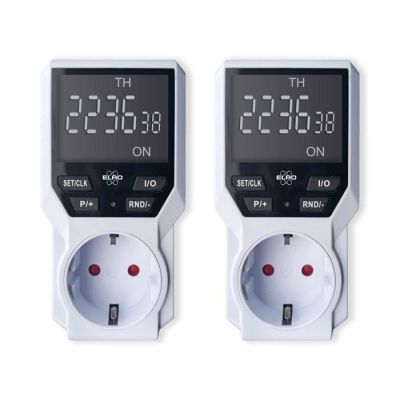 213 / ELRO - TI3000-2 - Blanc et noir - Horloge numéri…