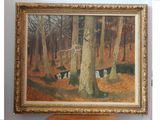 a picture of a painting on the wall of a room