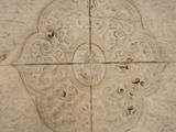a decorative design on the wall of a building