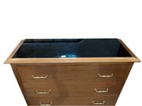 Commode en bois ouvrant à trois tiroirs sur trois rangées, r… (photo 2)