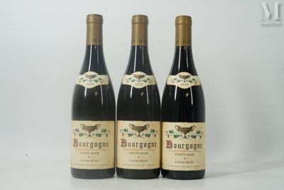 trois bouteilles de vin posées sur une table blanche
