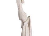 statue of a woman with a bird on her head