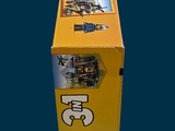 a yellow box with a picture of a train on it