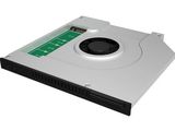 un gros plan d'un lecteur de disque sur une surface blanche