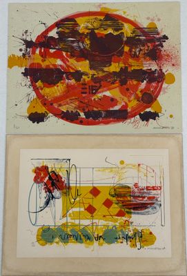 Sam Middleton (1927-2015) Sans titre Réunion de deux Lithogr…